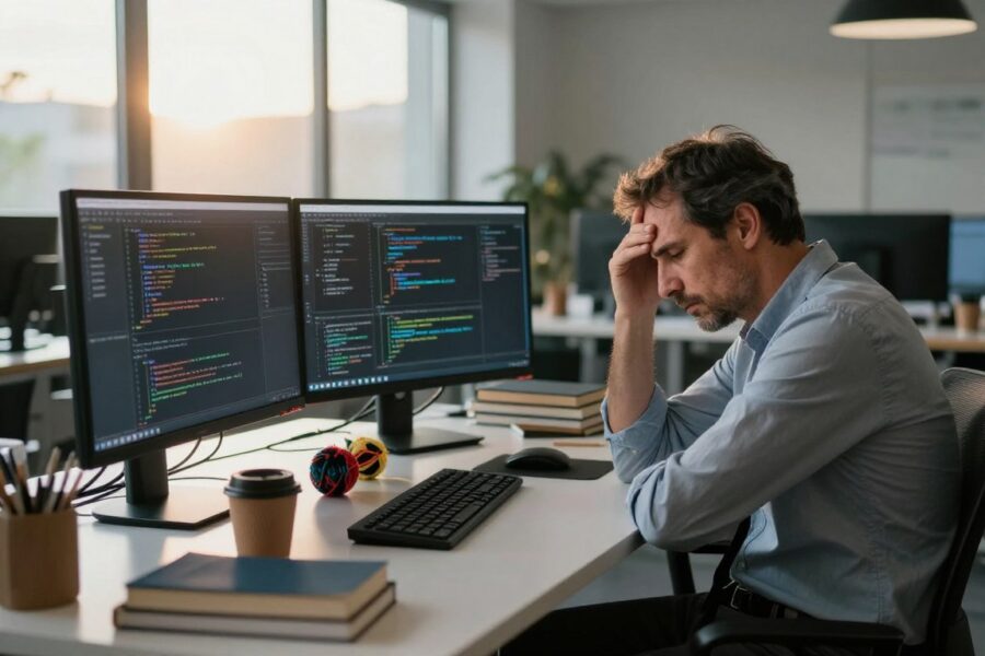 Wypalenie zawodowe programisty: Objawy i prewencja